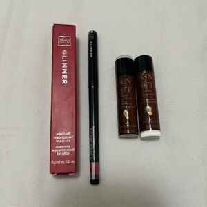 Glimmer Waterproof Mascara and Lipliner Set - Black